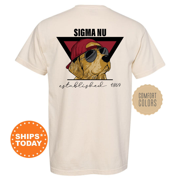 Sigma Nu Paw Prints Fraternity T-Shirt | Sigma Nu Comfort Colors Shirt | College Greek Apparel | Custom Fraternity Shirt _ 11880g