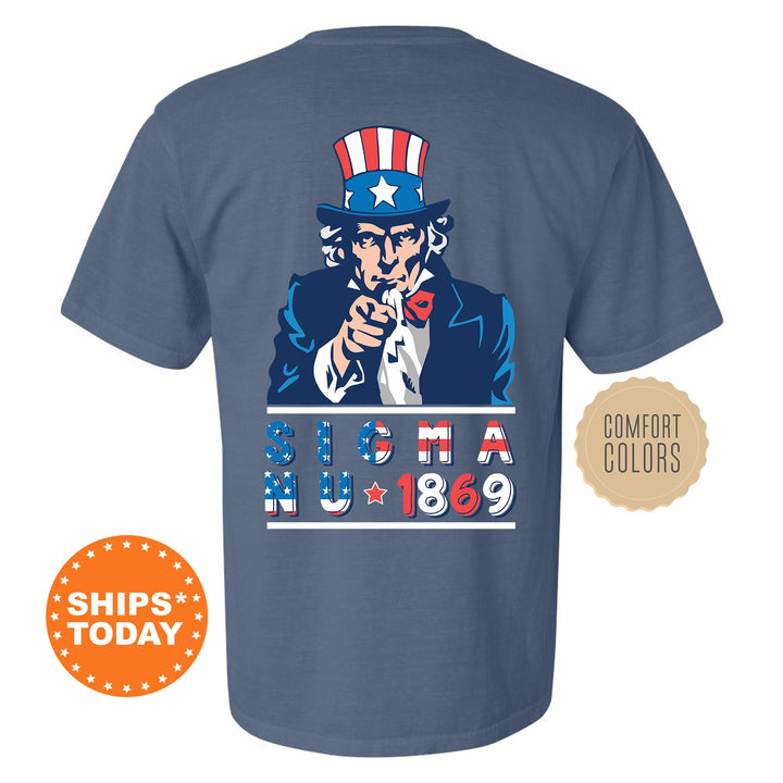 Sigma Nu Liberty Fraternity T-Shirt | Sigma Nu Patriotic Shirt | Fraternity Shirt | Bid Day Gift | Comfort Colors Shirt _  10952g
