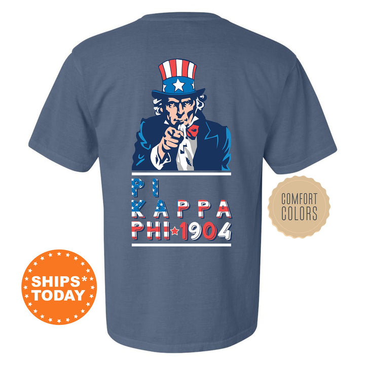 Pi Kappa Phi Liberty Fraternity T-Shirt | Pi Kapp Patriotic Shirt | Fraternity Shirt | Bid Day Gift | Comfort Colors Shirt _  10948g