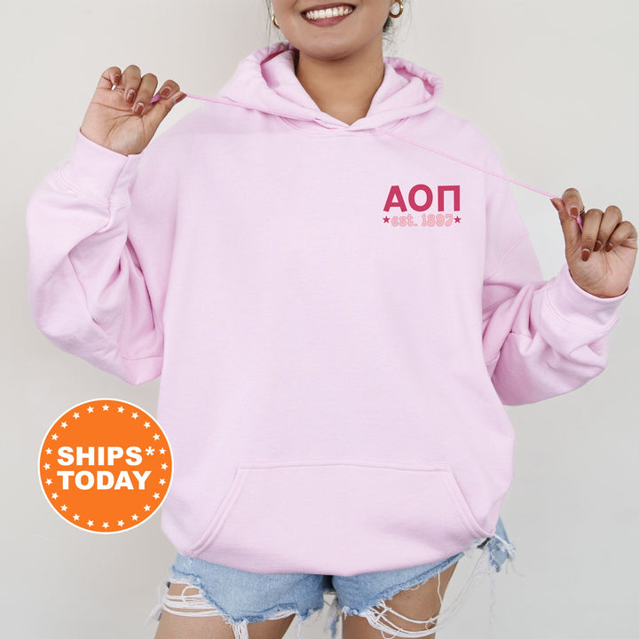 It's Me Hi I'm The Alpha O It's Me | Alpha Omicron Pi Dazzle Sorority Sweatshirt | Trendy Greek Apparel | Custom Sorority Hoodie _ 15751g