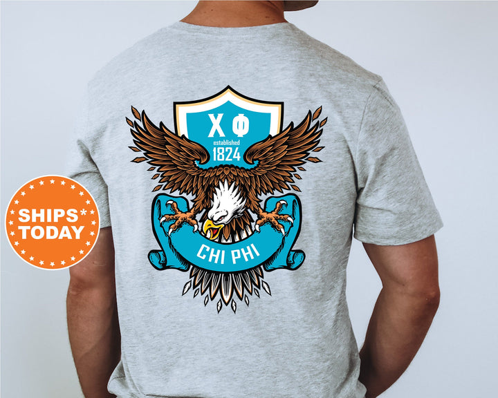 Chi Phi Greek Eagles Fraternity T-Shirt | Chi Phi Fraternity Shirt | Bid Day Gift | College Greek Apparel | Comfort Colors Tees _ 12017g