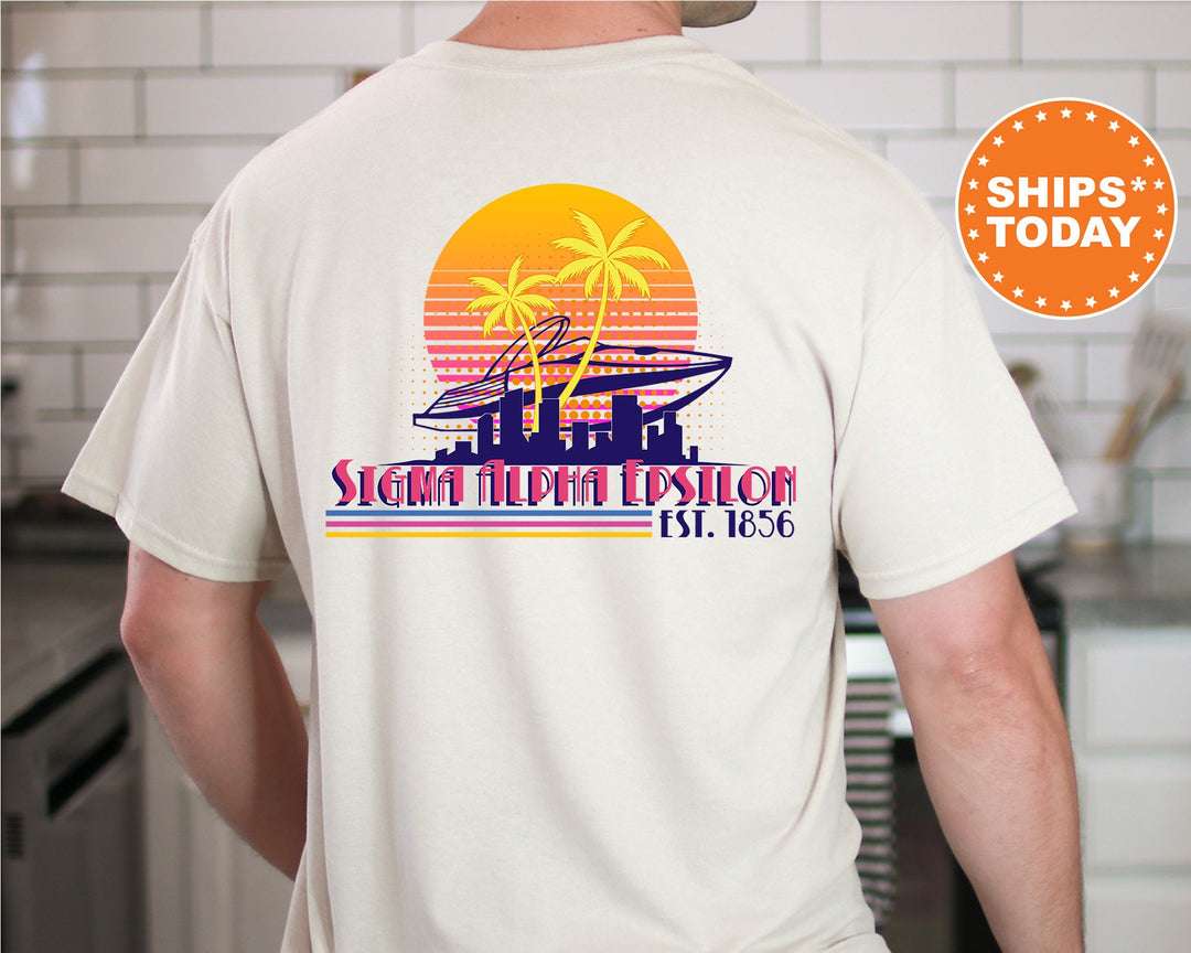 Sigma Alpha Epsilon Greek Shores Fraternity T-Shirt | SAE Fraternity Chapter Shirt | Bid Day Gift | Rush Pledge Comfort Colors Tees _ 12280g