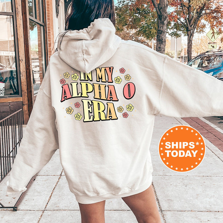 In My Alpha O Era | Alpha Omicron Pi Sunset Blooms Sorority Sweatshirt | Oversized Hoodie | Big Little | Custom Greek Sweatshirt _ 15699g