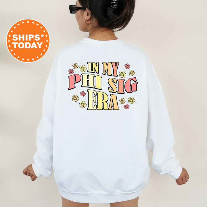 In My Phi Sig Era | Phi Sigma Sigma Sunset Blooms Sorority Sweatshirt | Oversized Hoodie | Big Little | Custom Greek Sweatshirt _ 15714g