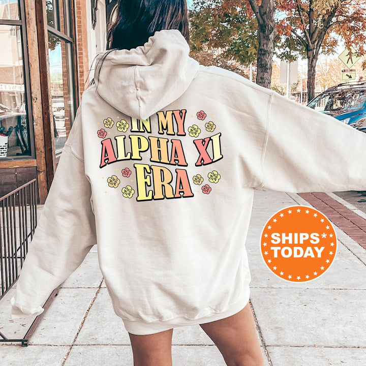 In My Alpha Xi Era | Alpha Xi Delta Sunset Blooms Sorority Sweatshirt | Oversized Hoodie | Big Little | Custom Greek Sweatshirt _ 15703g