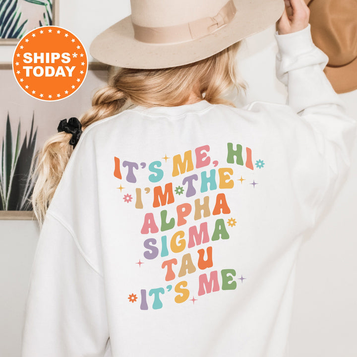 It's Me Hi I'm The Alpha Sigma Tau It's Me | Alpha Sigma Tau Nature's Palette Sorority Sweatshirt | Big Little Sorority Reveal _ 15780g