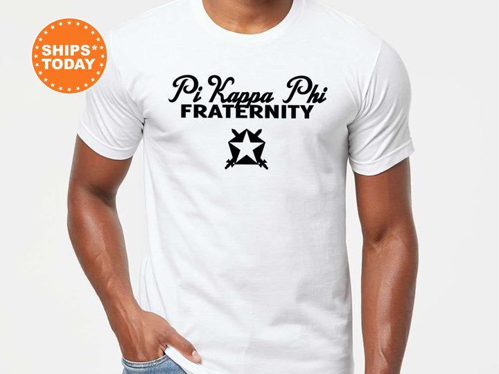 Pi Kappa Phi Simple Crest Fraternity T-Shirt | Pi Kapp Crest Shirt | Rush Pledge Shirt | Frat Bid Day Gift | Comfort Colors Tees _ 9828g