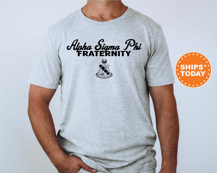 Alpha Sigma Phi Simple Crest Fraternity T-Shirt | Alpha Sig Crest Shirt | Rush Pledge Shirt | Bid Day Gift | Comfort Colors Tees _ 9811g