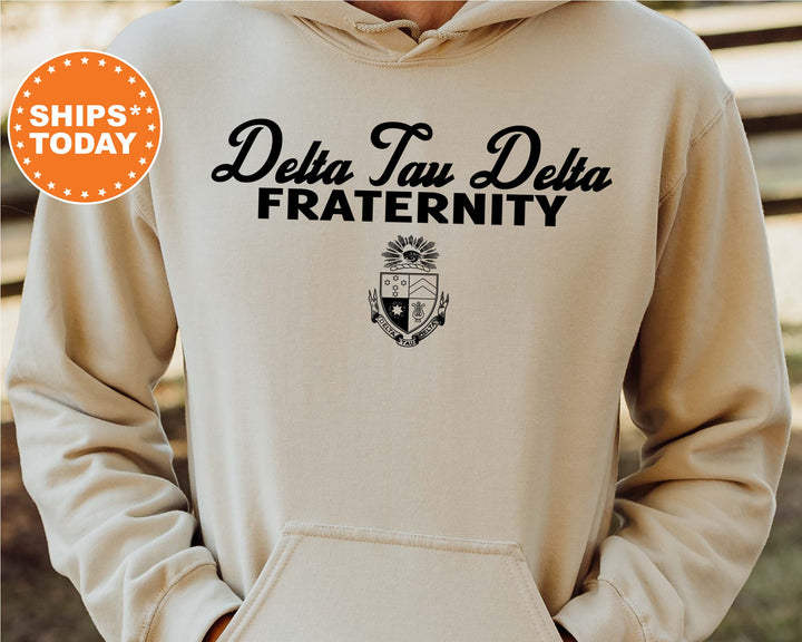 Delta Tau Delta Simple Crest Fraternity Sweatshirt | Delt Crest Sweatshirt | Rush Pledge Fraternity Gift | College Greek Apparel _ 9817g