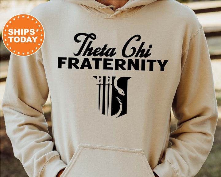 Theta Chi Simple Crest Fraternity Sweatshirt | Theta Chi Fraternity Crest Sweatshirt | Rush Pledge Fraternity Gift | College Apparel _ 9837g