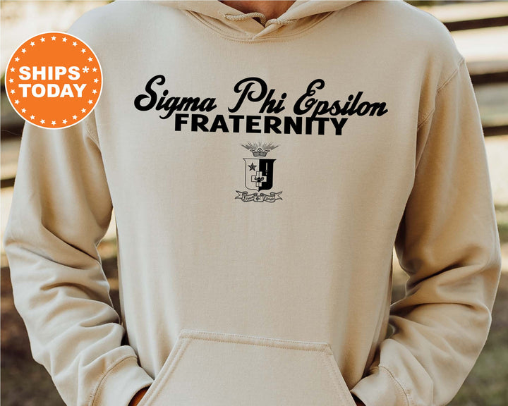 Sigma Phi Epsilon Simple Crest Fraternity Sweatshirt | SigEp Crest Sweatshirt | Rush Pledge Fraternity Gift | College Greek Apparel _ 9833g