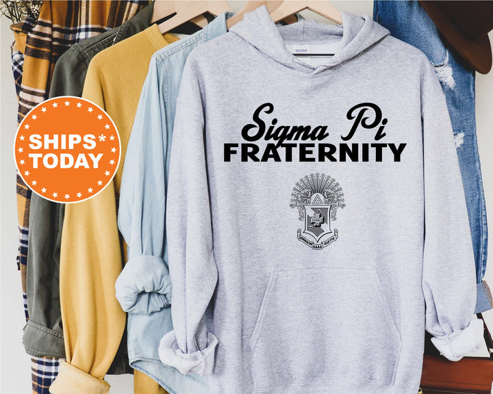 Sigma Pi Simple Crest Fraternity Sweatshirt | Sigma Pi Fraternity Crest Sweatshirt | Rush Pledge Fraternity Gift | College Apparel _ 9834g