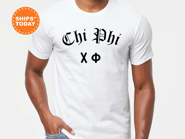 Chi Phi Old English Oaths Fraternity T-Shirt | Chi Phi Greek Apparel | Comfort Colors Shirt | Bid Day Gift | College Greek Life _ 11181g