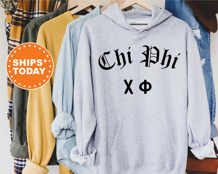 Chi Phi Old English Oaths Fraternity Sweatshirt | Chi Phi Sweatshirt | Rush Sweatshirt | Bid Day Gift | College Greek Apparel _ 11181g