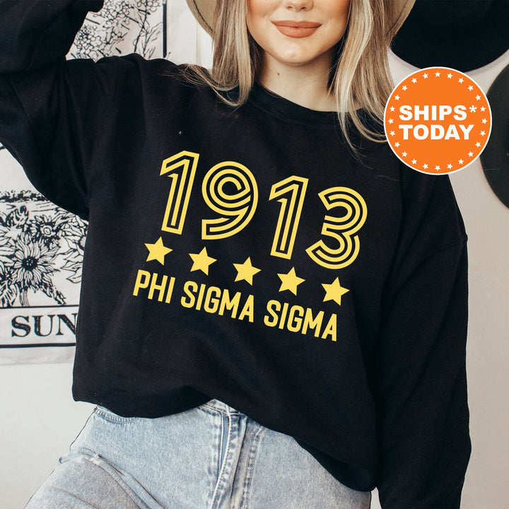 Phi Sigma Sigma Star Girls Sorority Sweatshirt | Phi Sig Sorority Merch | Big Little Reveal Gifts | College Greek Sweatshirt _ 16529g