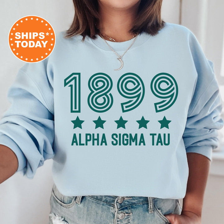 Alpha Sigma Tau Star Girls Sorority Sweatshirt | Sorority Merch | Big Little Reveal Sorority Gifts | College Greek Sweatshirt _ 16517g