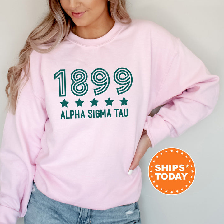 Alpha Sigma Tau Star Girls Sorority Sweatshirt | Sorority Merch | Big Little Reveal Sorority Gifts | College Greek Sweatshirt _ 16517g