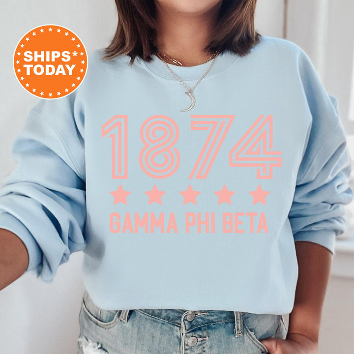 Gamma Phi Beta Star Girls Sorority Sweatshirt | Gamma Phi Sorority Merch | Big Little Reveal Sorority Gifts | GPHI Greek Sweatshirt _ 16524g