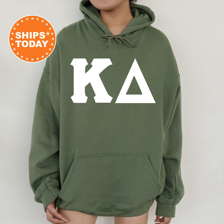 Kappa Delta Basic Letters Sorority Sweatshirt | Kay Dee Hoodie | Big Little Gift | Greek Letters | Sorority Letters | Sorority Gift