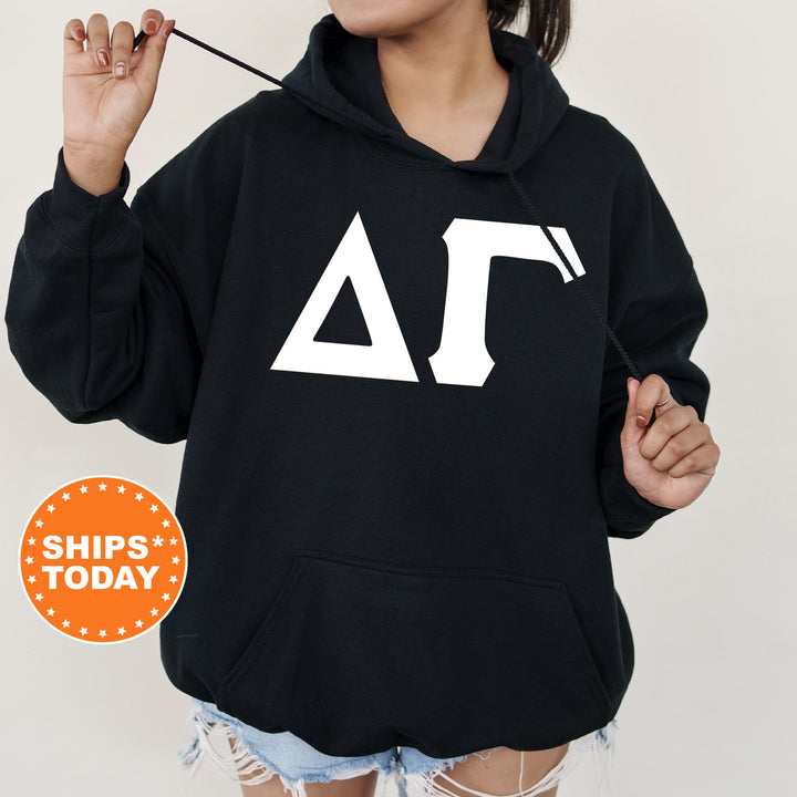 Delta Gamma Basic Letters Sorority Sweatshirt | Dee Gee Hoodie | Sorority Merch | Delta Gamma Big Little Gift | Greek Letters
