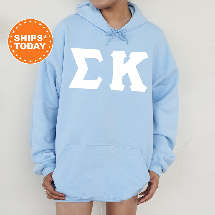 Sigma Kappa Basic Letters Sorority Sweatshirt | Sig Kap Hoodie | Big Little Reveal | Sorority Letters | Greek Letters Sweatshirt