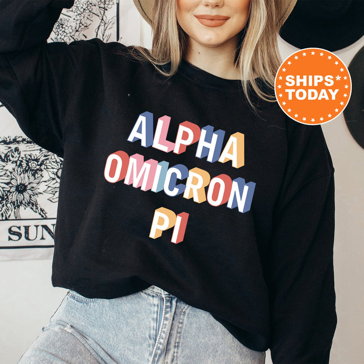 Alpha Omicron Pi Loud Box Sorority Sweatshirt | Alpha O Retro Sweatshirt | Sorority Gift | AOPI Sorority Apparel | Big Little Reveal _ 5563g