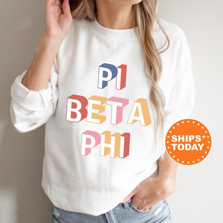 Pi Beta Phi Loud Box Sorority Sweatshirt | Pi Phi Retro Sweatshirt | Sorority Gifts | Pi Phi Sorority Apparel | Big Little Reveal _ 5579g