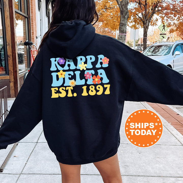 Kappa Delta Bright Buds Sorority Sweatshirt | Kappa Delta Sweatshirt | Kappa Delta Hoodie | Greek Apparel | Big Little Sorority 13570g
