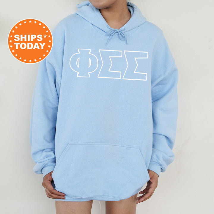 Phi Sigma Sigma Barely There Sorority Sweatshirt | Phi Sig Greek Letters | Sorority Letters | Big Little Reveal | Sorority Gift _ 8469g