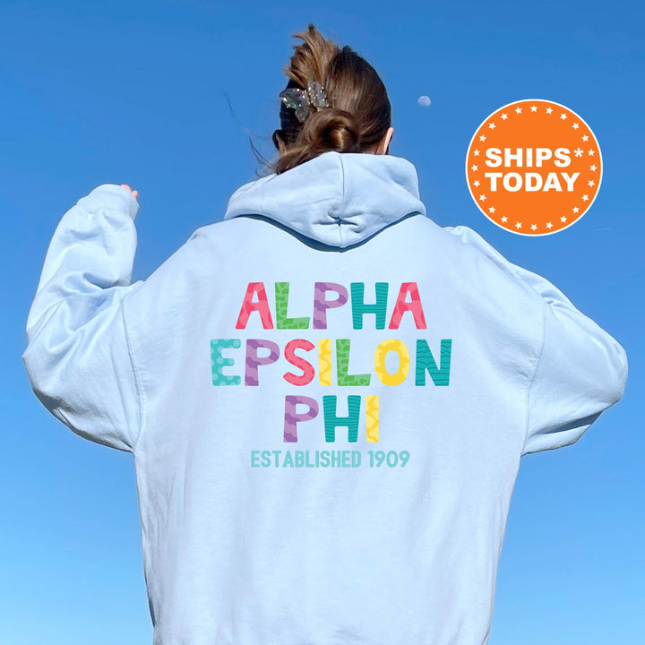 Alpha Epsilon Phi Papercut Sorority Sweatshirt | AEPHI Fun Letters Sweatshirt | Big Little Sorority Reveal | Sorority Gifts | Greek Apparel