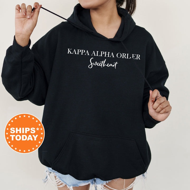 Kappa Alpha Order Cursive Sweetheart Fraternity Sweatshirt | Kappa Alpha Sweetheart Sweatshirt | Bid Day Gift | Gift For Girlfriend