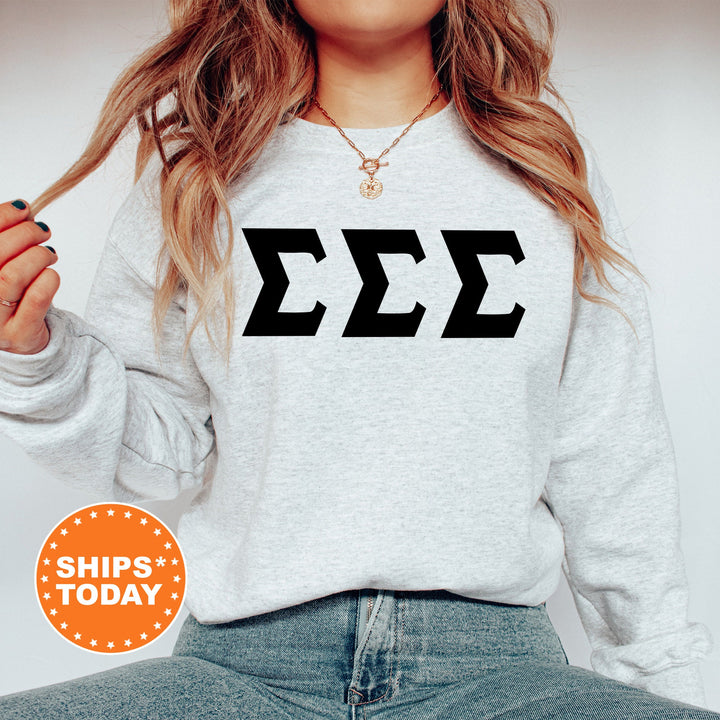 Sigma Sigma Sigma Super Simple Sorority Sweatshirt | Tri Sigma Greek Letters | Sorority Letters | Big Little Gift | College Apparel