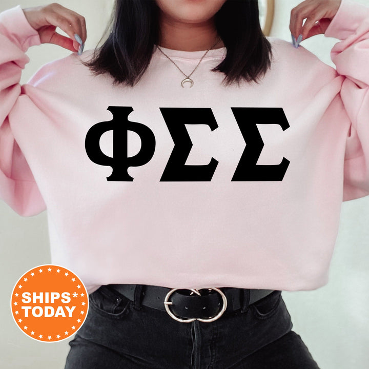 Phi Sigma Sigma Super Simple Sorority Sweatshirt | Phi Sig Greek Letters | Sorority Letters | Big Little Gift | College Apparel