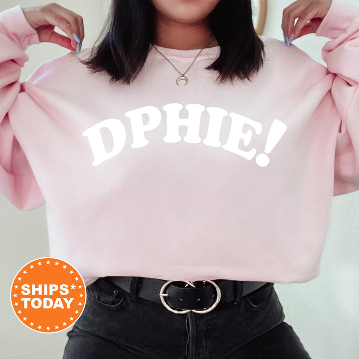 Delta Phi Epsilon Exclamation Point Sorority Sweatshirt | DPHIE Sorority Merch | Big Little Reveal | Sorority Gift | DPHIE Hoodie _ 7136g