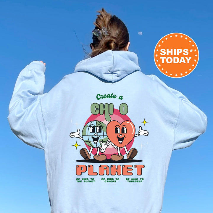 Create A Chi O Planet | Chi Omega CosmoGreek Sorority Sweatshirt | Sorority Hoodie | Big Little Sorority Gifts | Greek Apparel
