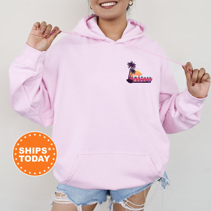 Pi Beta Phi Palmscape Sorority Sweatshirt | Pi Phi Beach Hoodies | Sorority Apparel | Big Little Reveal Gift | Greek Sweatshirt _  14194g