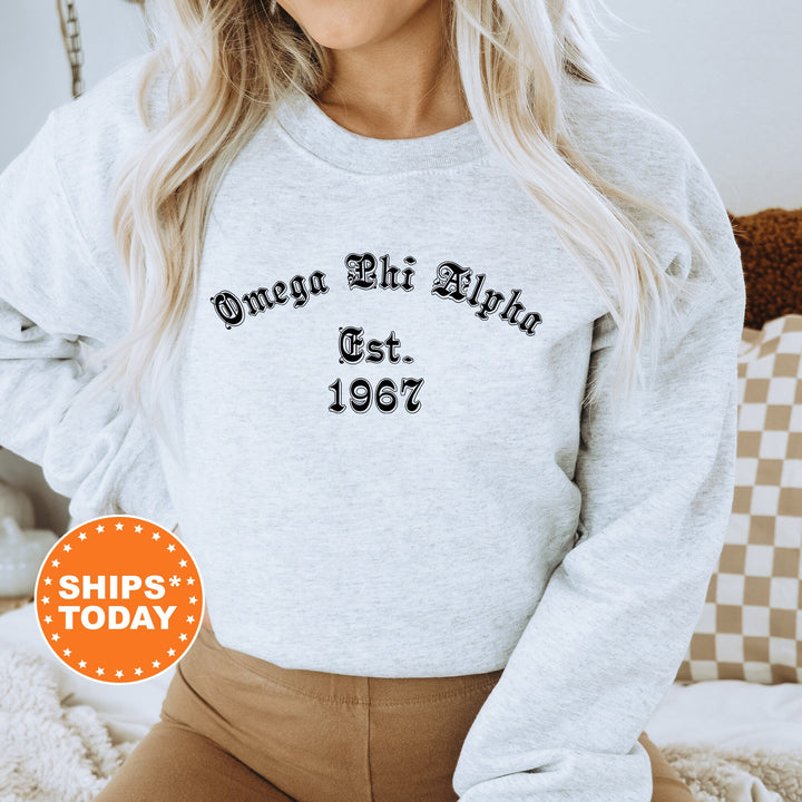 Omega Phi Alpha Old English Sorority Sweatshirt | OPhiA Sweatshirt | OPhiA Initiation Gift | Sorority Big Little | Sorority Hoodie