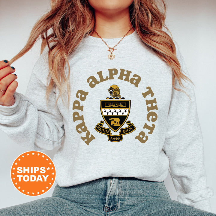 Kappa Alpha Theta Crest Legacy Sorority Sweatshirt | THETA Crest Sweatshirt | Big Little Sorority Gift | College Greek Apparel