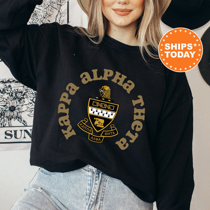 Kappa Alpha Theta Crest Legacy Sorority Sweatshirt | THETA Crest Sweatshirt | Big Little Sorority Gift | College Greek Apparel