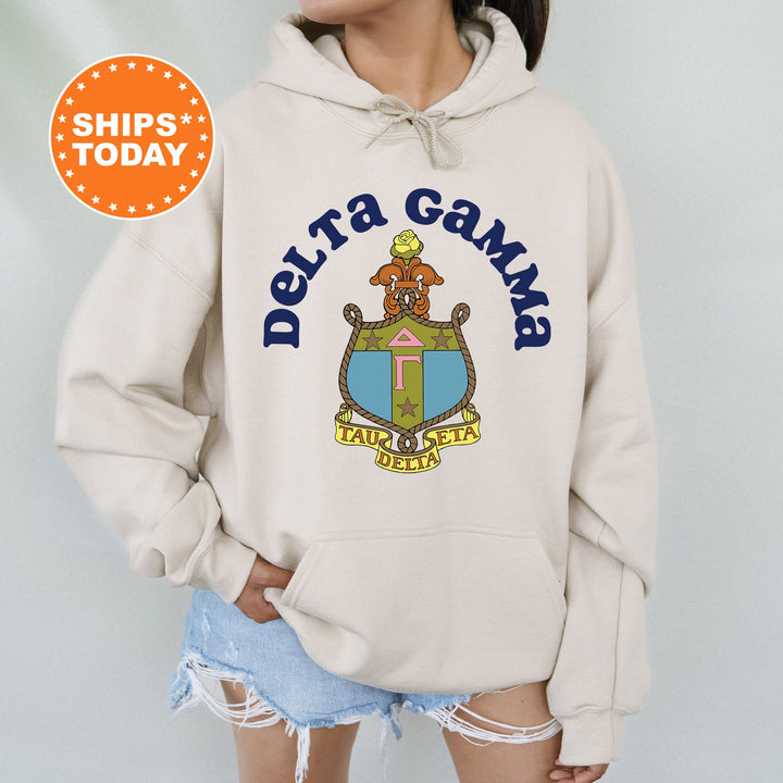 Delta Gamma Crest Legacy Sorority Sweatshirt | Dee Gee Crest Sweatshirt | Sorority Merch | Big Little Gift | College Greek Apparel