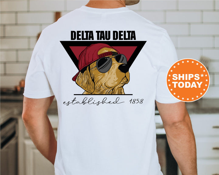 Delta Tau Delta Paw Prints Fraternity T-Shirt | Delt Comfort Colors Shirt | College Greek Apparel | Custom Fraternity Shirt _ 11865g