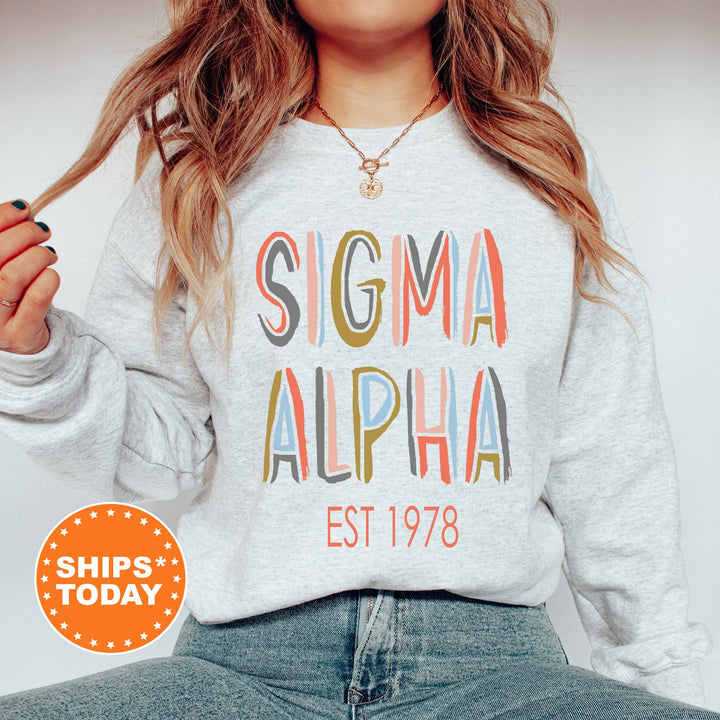 Sigma Alpha Cooper Sorority Sweatshirt | Sigma Alpha Sorority Hoodie | Sorority Apparel | Big Little Reveal | College Greek Apparel _ 8675g