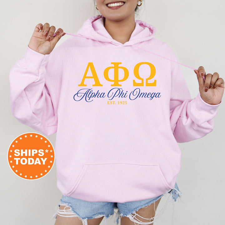 Alpha Phi Omega Letter Unity COED Sweatshirt | Alpha Phi Omega Greek Letters Sweatshirt | COED Fraternity Gift | Greek Apparel _ 15367g