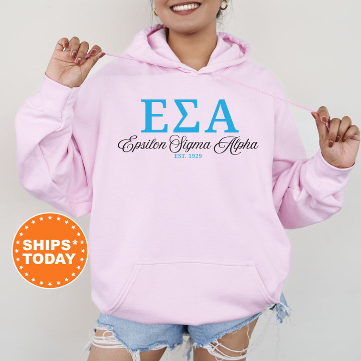 Epsilon Sigma Alpha Letter Unity COED Sweatshirt | Epsilon Sigma Alpha Greek Letters | COED Fraternity Gift | Greek Apparel _ 15371g