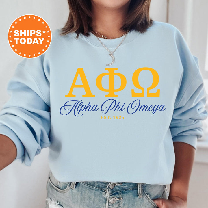 Alpha Phi Omega Letter Unity COED Sweatshirt | Alpha Phi Omega Greek Letters Sweatshirt | COED Fraternity Gift | Greek Apparel _ 15367g