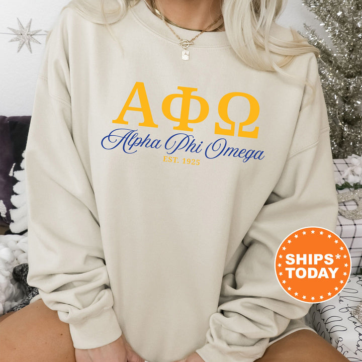 Alpha Phi Omega Letter Unity COED Sweatshirt | Alpha Phi Omega Greek Letters Sweatshirt | COED Fraternity Gift | Greek Apparel _ 15367g