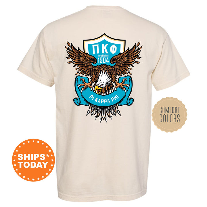 Pi Kappa Phi Greek Eagles Fraternity T-Shirt | Pi Kapp Fraternity Shirt | Bid Day Gift | College Apparel | Comfort Colors Tees _ 12031g