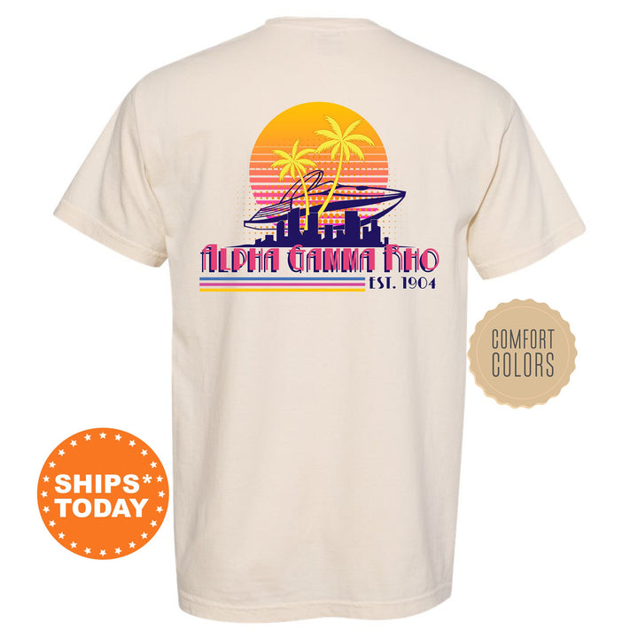 Alpha Gamma Rho Greek Shores Fraternity T-Shirt | AGR Fraternity Chapter Shirt | Bid Day Gift | Rush Pledge Comfort Colors Tees _ 12261g