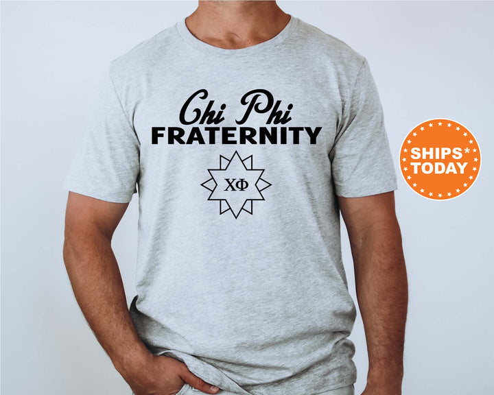 Chi Phi Simple Crest Fraternity T-Shirt | Chi Phi Crest Shirt | Rush Pledge Shirt | Fraternity Bid Day Gift | Comfort Colors Tees _ 9814g