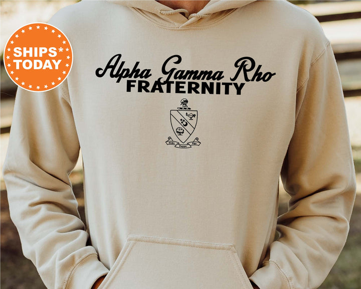 Alpha Gamma Rho Simple Crest Fraternity Sweatshirt | AGR Fraternity Crest Sweatshirt | Rush Pledge Fraternity Gift | College Apparel _ 9810g